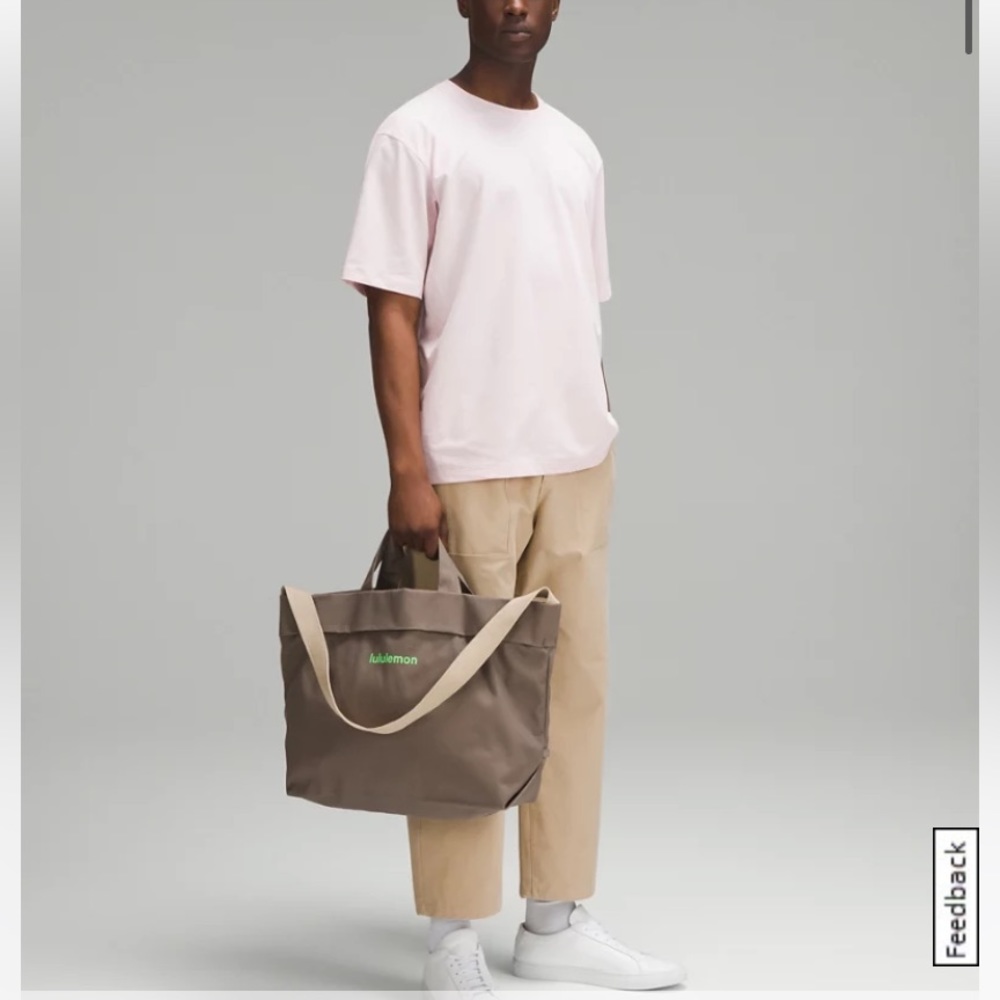 NWT Lululemon Athletica Cotton Canvas Tote Bag 26L ✨ASIA EXCLUSIVE ✨ - Picture 3 of 12